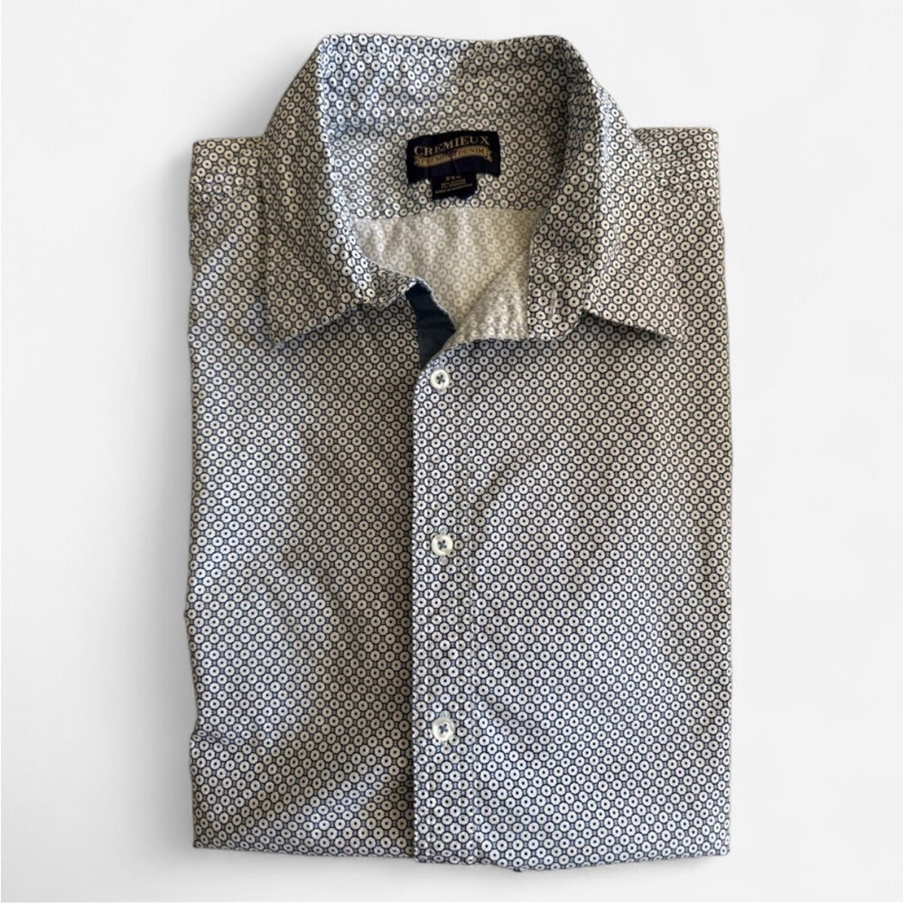 Daniel Cremieux Blue and White Casual Button Down Shirt Size XXL